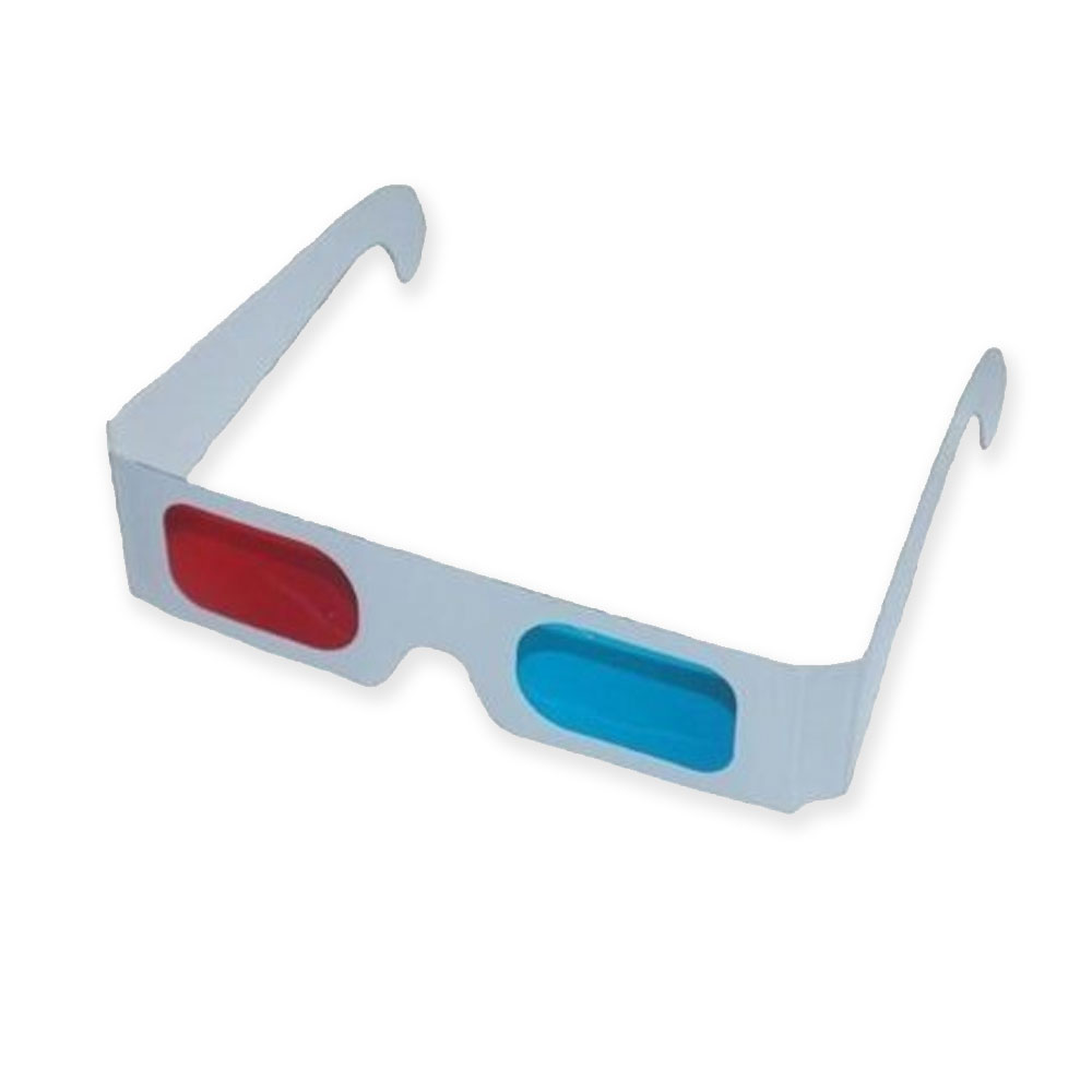 produzione occhiali 3d anaglifi rosso ciano polarizzati cartoncino