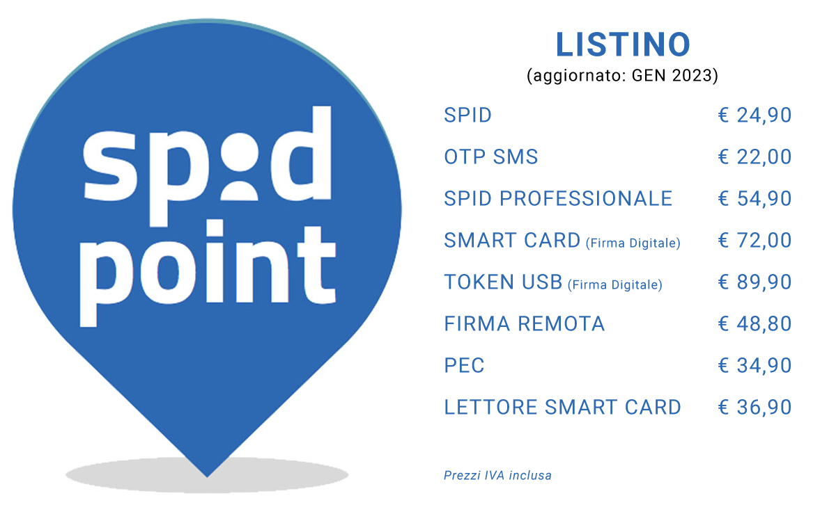 punto spid otp sms firma digitale token usb lettore smart card pec certificato certificati a treviglio